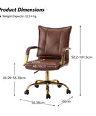 Michele Vegan Leather Adjustable Task Chair