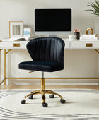 Chandra Modern Velvet Gold Swivel Adjustable Chair