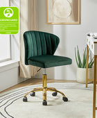 Chandra Modern Velvet Gold Swivel Adjustable Chair