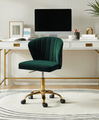 Chandra Modern Velvet Gold Swivel Adjustable Chair