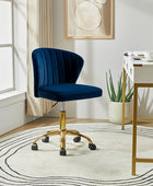 Chandra Modern Velvet Gold Swivel Adjustable Chair