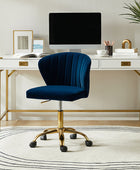 Chandra Modern Velvet Gold Swivel Adjustable Chair