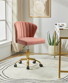 Chandra Modern Velvet Gold Swivel Adjustable Chair