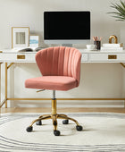 Chandra Modern Velvet Gold Swivel Adjustable Chair