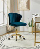 Chandra Modern Velvet Gold Swivel Adjustable Chair