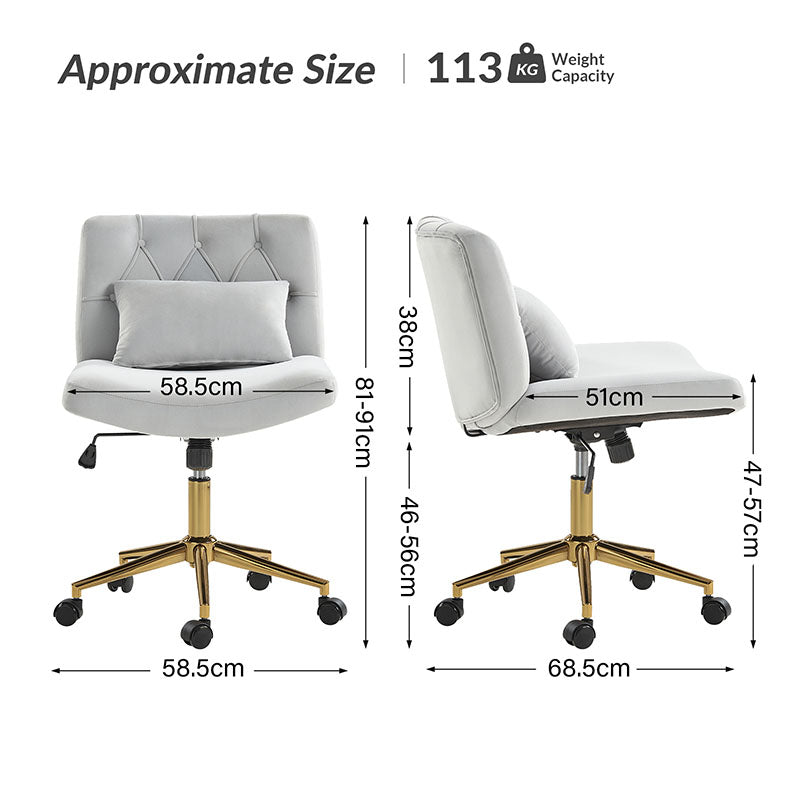 Norm Modern Flannel Adjustable Office Chair