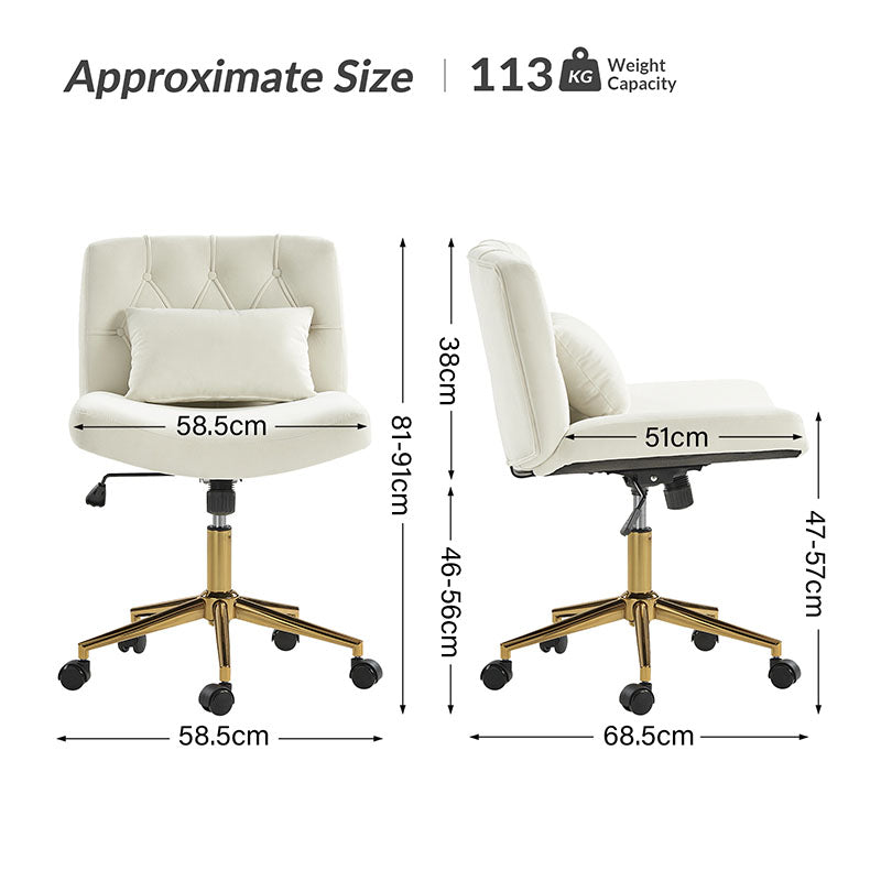 Norm Modern Flannel Adjustable Office Chair