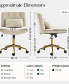 Norm Modern Flannel Adjustable Office Chair