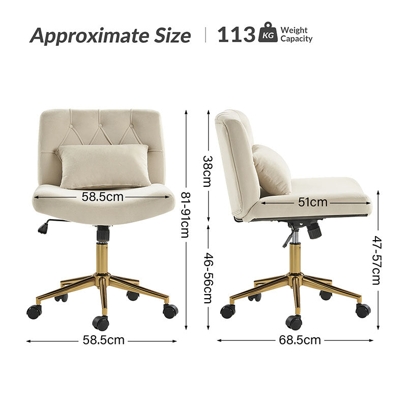 Norm Modern Flannel Adjustable Office Chair