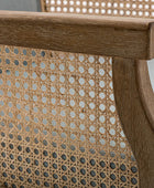 Audrey Rattan Task Chair – Swivel Base & Curved Seat Design