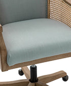 Audrey Rattan Task Chair – Swivel Base & Curved Seat Design