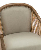 Audrey Rattan Task Chair – Swivel Base & Curved Seat Design