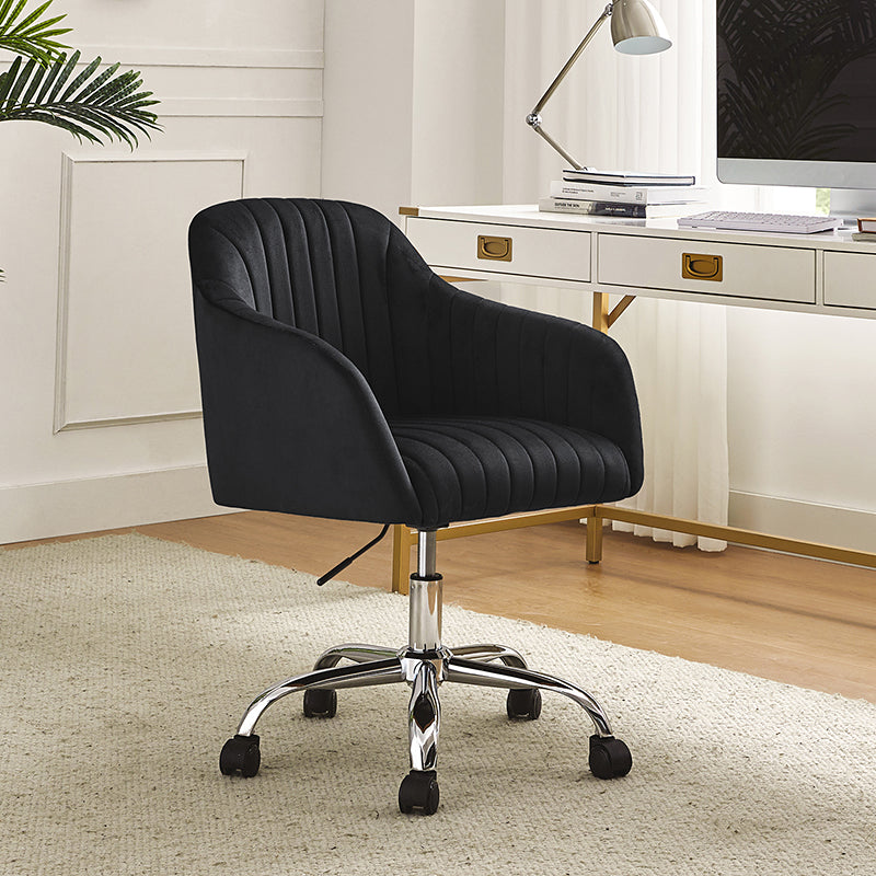 Theo Modern Velvet Task Chair with Tufted Back