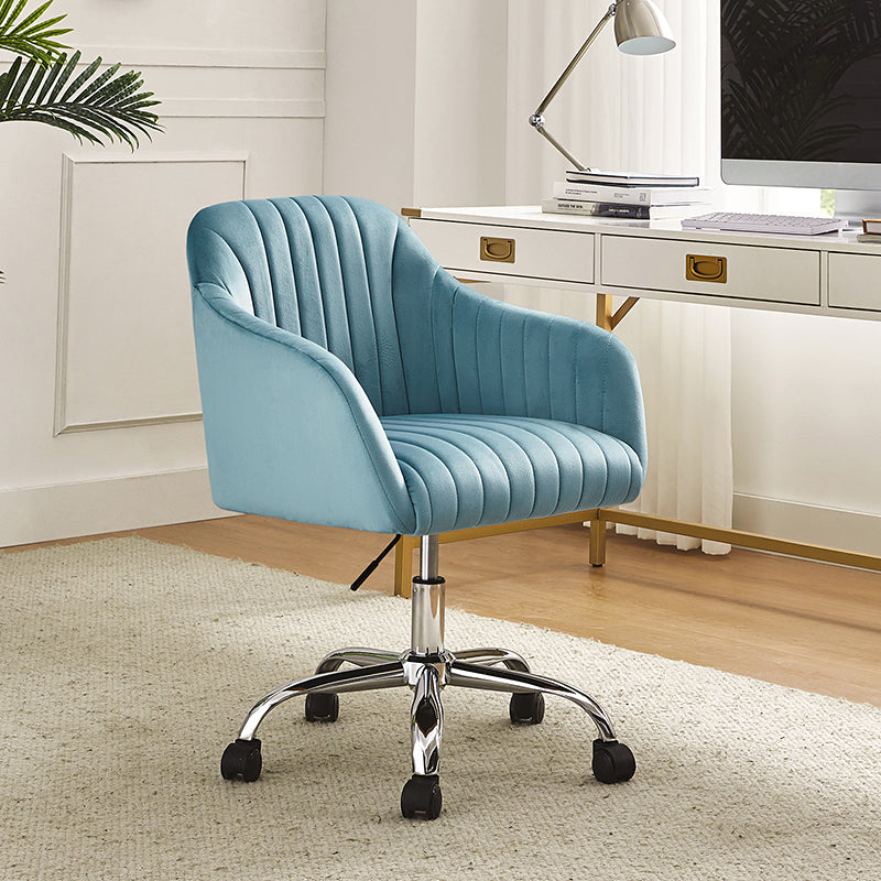 Theo Modern Velvet Task Chair with Tufted Back