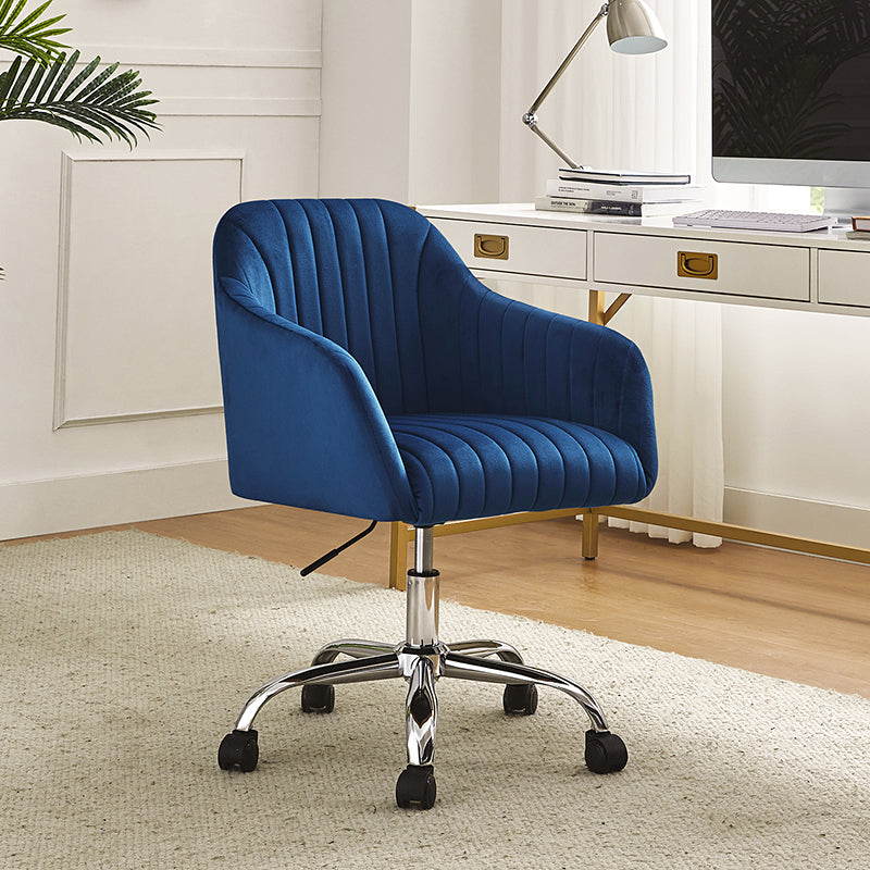 Theo Modern Velvet Task Chair with Tufted Back