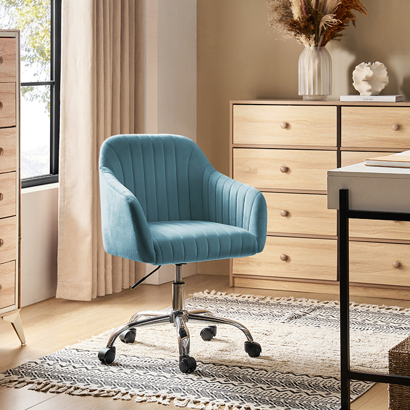 Theo Modern Velvet Task Chair with Tufted Back