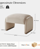 Randolph Rounded Modern Design Corduroy Ottoman