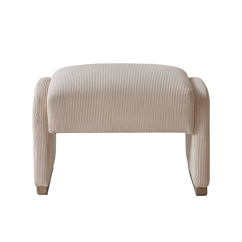 Randolph Rounded Modern Design Corduroy Ottoman