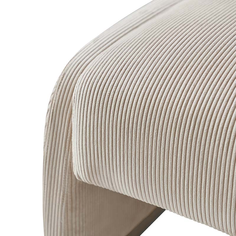 Randolph Rounded Modern Design Corduroy Ottoman