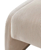 Randolph Rounded Modern Design Corduroy Ottoman
