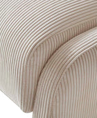 Randolph Rounded Modern Design Corduroy Ottoman