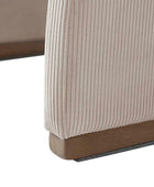 Randolph Rounded Modern Design Corduroy Ottoman