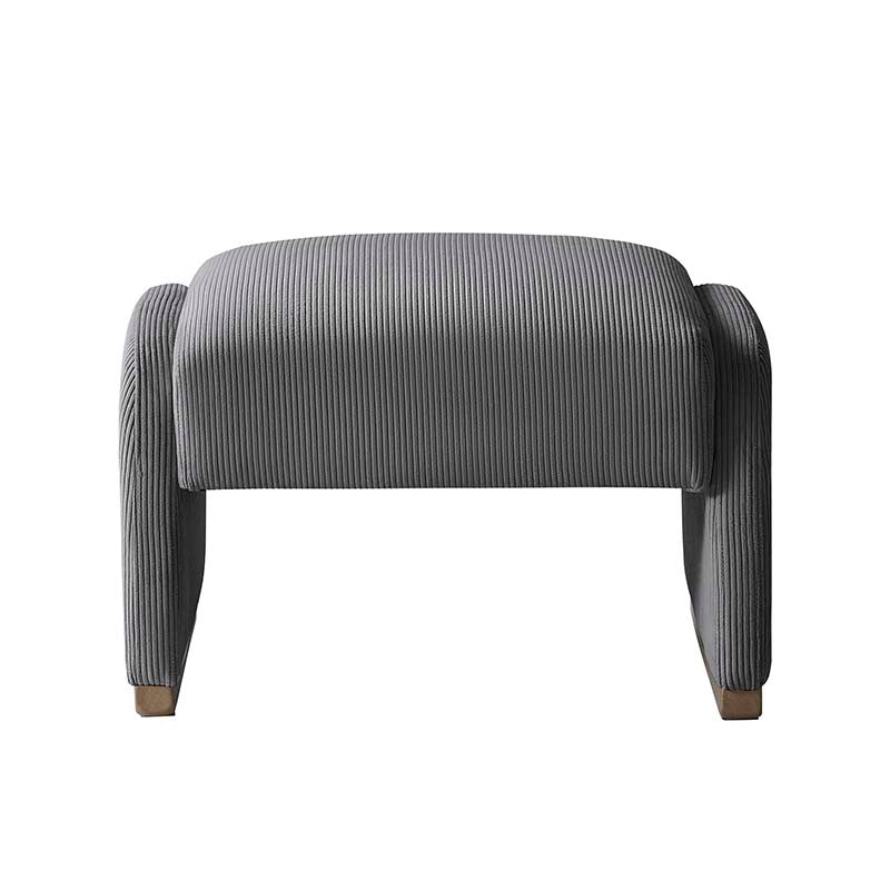 Randolph Rounded Modern Design Corduroy Ottoman