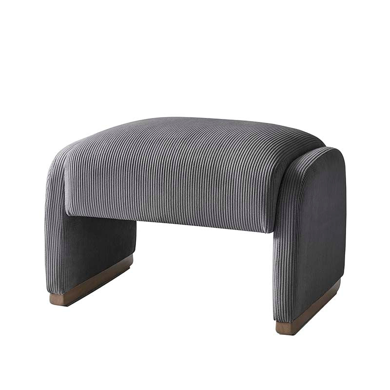 Randolph Rounded Modern Design Corduroy Ottoman