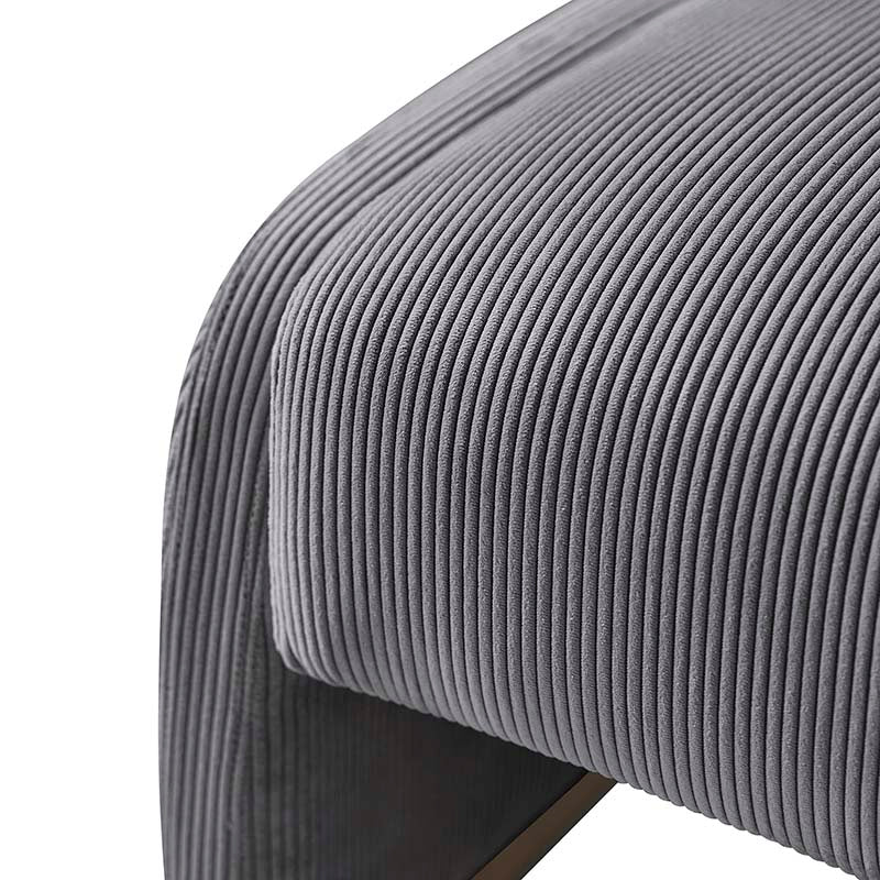 Randolph Rounded Modern Design Corduroy Ottoman