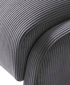 Randolph Rounded Modern Design Corduroy Ottoman