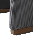 Randolph Rounded Modern Design Corduroy Ottoman