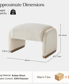 Randolph Rounded Modern Design Corduroy Ottoman