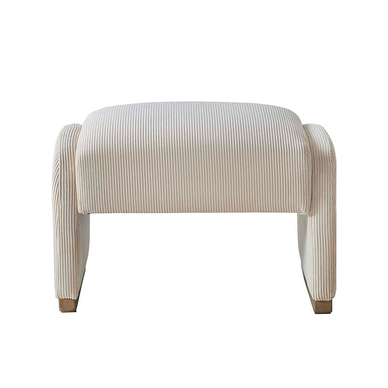 Randolph Rounded Modern Design Corduroy Ottoman