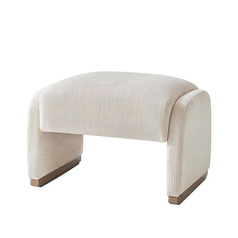 Randolph Rounded Modern Design Corduroy Ottoman