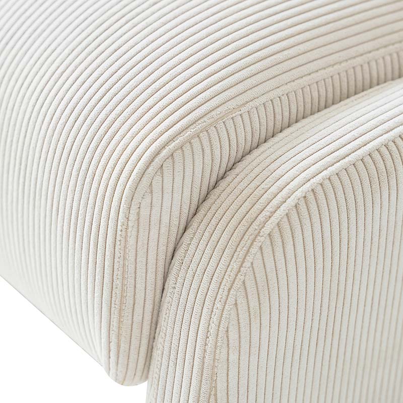 Randolph Rounded Modern Design Corduroy Ottoman