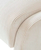 Randolph Rounded Modern Design Corduroy Ottoman