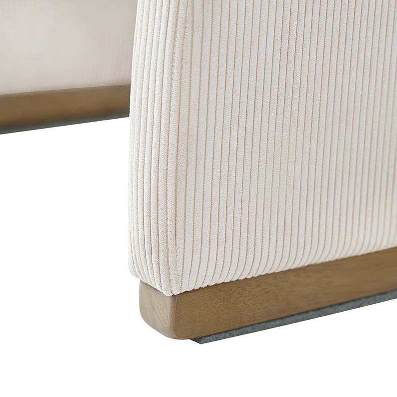 Randolph Rounded Modern Design Corduroy Ottoman