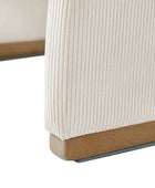 Randolph Rounded Modern Design Corduroy Ottoman