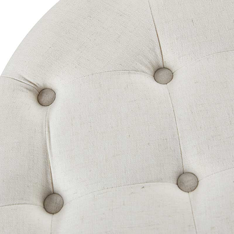 Danilynn Tufted Round Ottoman Coffee Table with Storage Shelf