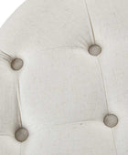 Danilynn Tufted Round Ottoman Coffee Table with Storage Shelf