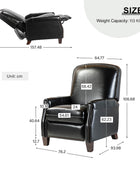 Claudia Genuine Leather Glider Recliner Mid-Century Comfort & Style