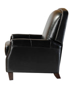 Claudia Genuine Leather Glider Recliner Mid-Century Comfort & Style