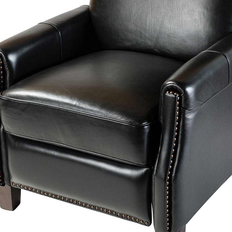 Claudia Genuine Leather Glider Recliner – Mid-Century Comfort & Style