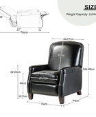 Claudia Genuine Leather Glider Recliner – Mid-Century Comfort & Style