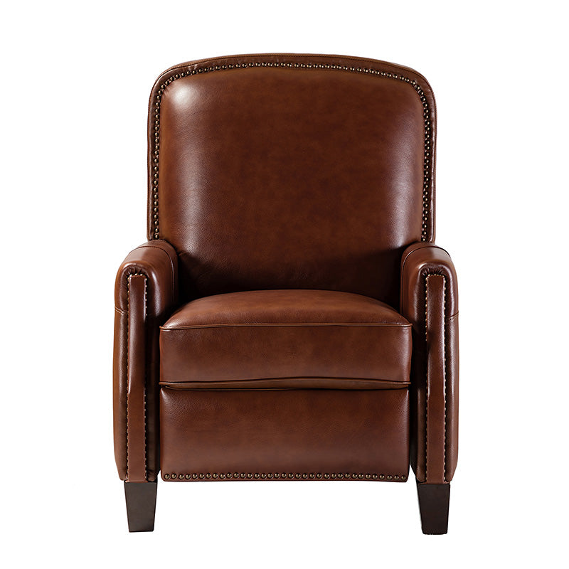 Claudia Genuine Leather Glider Recliner – Mid-Century Comfort & Style