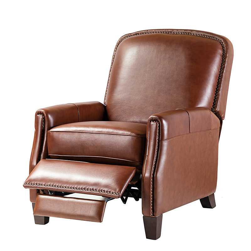 Claudia Genuine Leather Glider Recliner – Mid-Century Comfort & Style