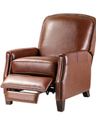 Claudia Genuine Leather Glider Recliner – Mid-Century Comfort & Style