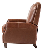 Claudia Genuine Leather Glider Recliner Mid-Century Comfort & Style