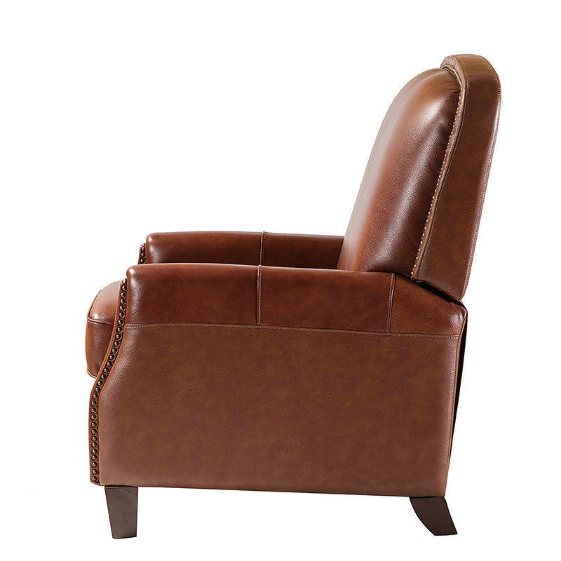 Claudia Genuine Leather Glider Recliner – Mid-Century Comfort & Style