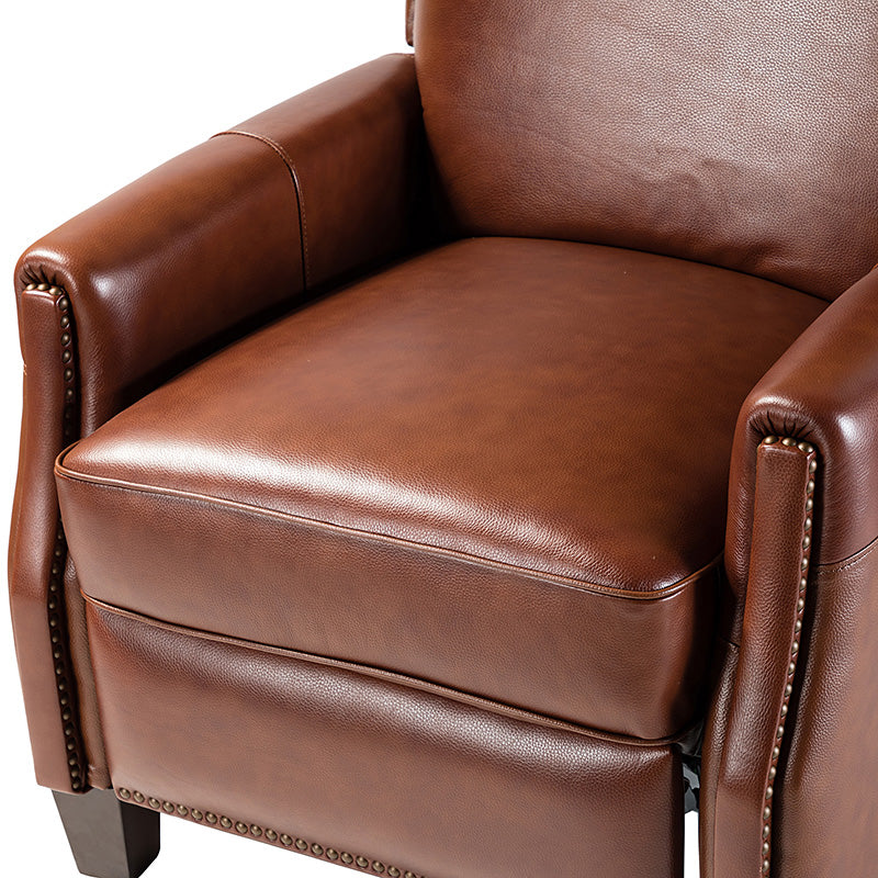 Claudia Genuine Leather Glider Recliner – Mid-Century Comfort & Style